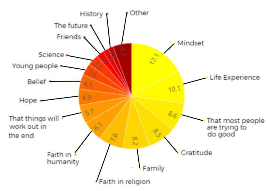 Pie chart Source of Optimism