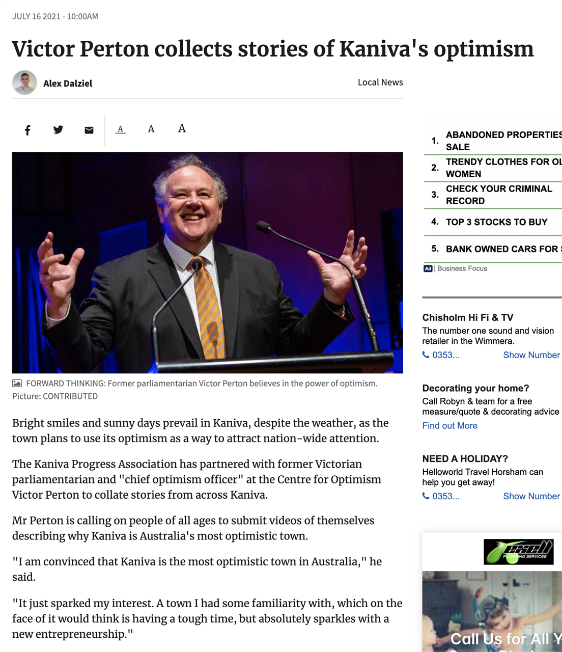 Victor collected stories of Kanivas Optimism