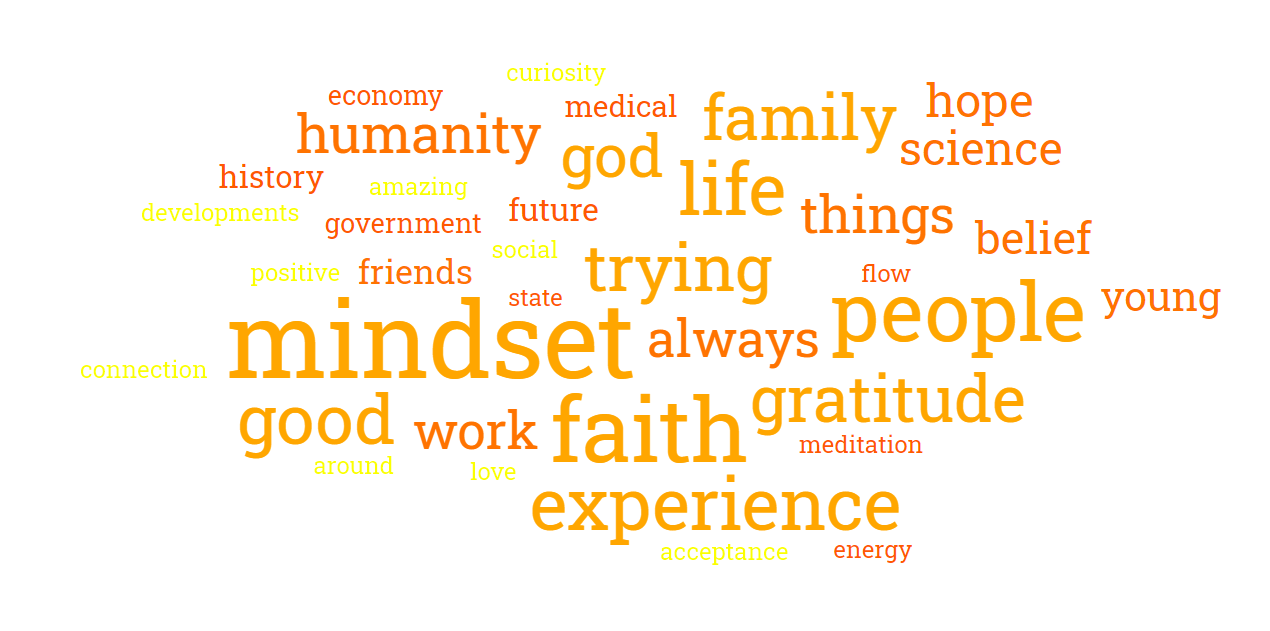 wordmap on optimism